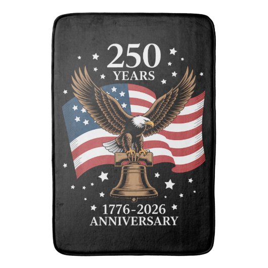 Tapis De Bain Eagle and Flag 250 Years of America 1776-2026 (devant Vertical)