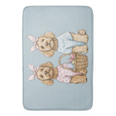 Tapis De Bain Easter Goldendoodle Dogs (devant Vertical)