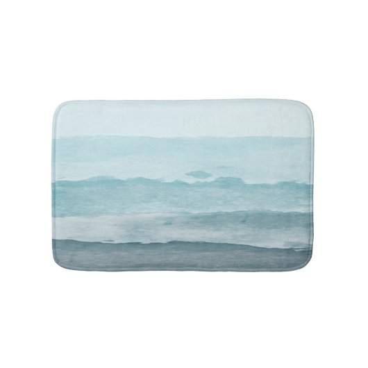 Tapis De Bain Eau bleu mer Abstraite (Devant)