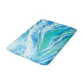 Tapis De Bain Eau Bleue Océan Vagues de mer (Angle)