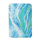 Tapis De Bain Eau Bleue Océan Vagues de mer (Devant (Vertical))