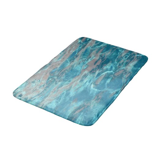 Tapis De Bain Eau bleue tropicale (Angle)