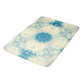 Tapis De Bain Eau congelée Flocon d'hiver bleu gelé (Angle)