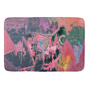TAPIS DE BAIN EAU DE FLUX ABSTRAITE