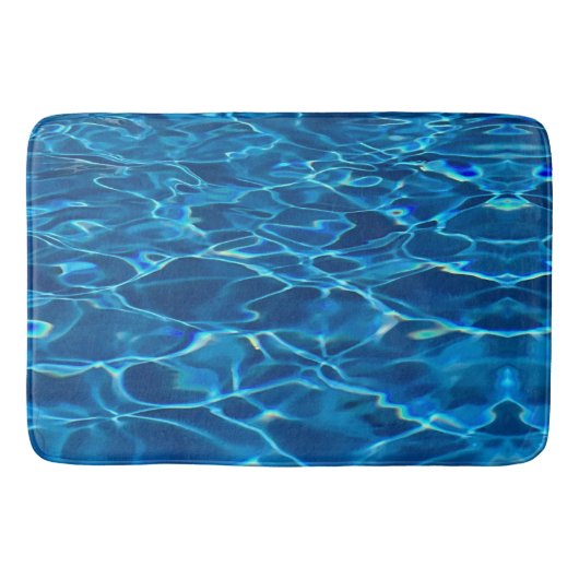 Tapis De Bain Eau de la piscine bleu foncé (Devant)