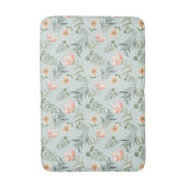 Tapis De Bain Eau douce fleurs & carreaux feuilles (Devant (Vertical))