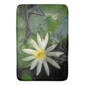 Tapis De Bain Eau Lily blanc et vert photo (devant Vertical)