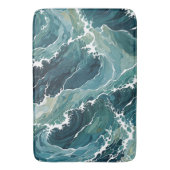 Tapis De Bain Eaux côtières Abstraites (devant Vertical)