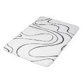 Tapis De Bain Ebb et flux 2 - Noir et blanc (Angle)