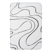 Tapis De Bain Ebb et flux 2 - Noir et blanc (devant Vertical)