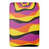 Tapis De Bain Ebb et flux 4 - Noir, rose, orange et jaune (devant Vertical)