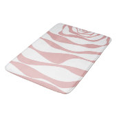 Tapis De Bain Ebb et flux 4 - rose et blanc (Angle)
