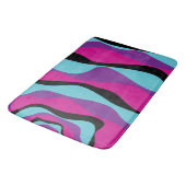 Tapis De Bain Ebb et flux 4 - rose, pourpre, bleu et noir (Angle)