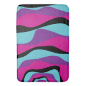 Tapis De Bain Ebb et flux 4 - rose, pourpre, bleu et noir (devant Vertical)