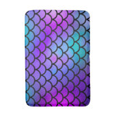 Tapis De Bain Écailles de sirène sarcelle violet rose bleu Poiss (Devant (Vertical))