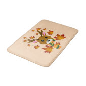 Tapis De Bain Écharpe d'automne cerf feuilles d'érable (Angle)