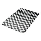 Tapis De Bain Échecs d'impression de crocodile noir et blanc (Angle)
