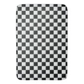 Tapis De Bain Échecs d'impression de crocodile noir et blanc (devant Vertical)