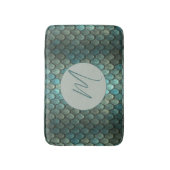 Tapis De Bain Échelles bleues initiales personnalisées texturées (Devant (Vertical))