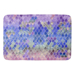 Tapis De Bain Échelles de Parties scintillant de sirène d'été #3
