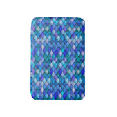 Tapis De Bain Échelles de sirène bleue et violette (Devant (Vertical))