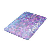 Tapis De Bain Échelles de sirène de Parties scintillant Turquois (Angle)