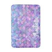 Tapis De Bain Échelles de sirène de Parties scintillant Turquois (Devant (Vertical))