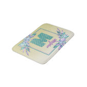 Tapis De Bain #Échelles de sirène #Monogram Aquarelle Ombre Flor (Angle)