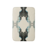 Tapis De Bain Échos de marée — Motif abstrait d'encre fluide (Devant (Vertical))