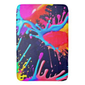 Tapis De Bain Éclaboussures électriques de couleurs vives (devant Vertical)