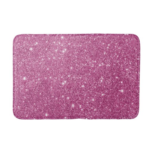 Tapis De Bain Éclats de Parties scintillant rose chaud (Devant)