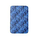 Tapis De Bain École de motif bleu de requins (Devant (Vertical))