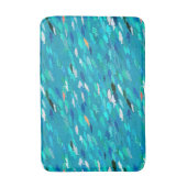 Tapis De Bain École de Poissons, Turquoise, Bleu et Aqua (Devant (Vertical))