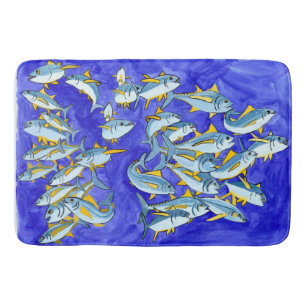 Tapis De Bain École heureuse de thon de truite saumonnée