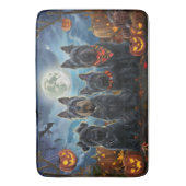Tapis De Bain Ecosse Terrier Halloween Éffrayant (devant Vertical)