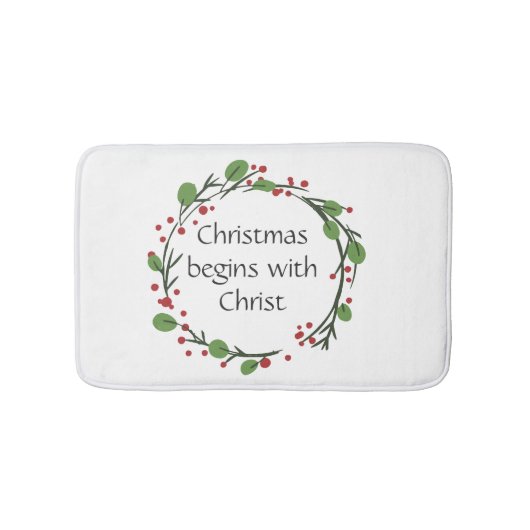 Tapis De Bain Écriture chrétienne de Noël (Devant)