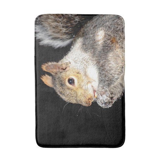 Tapis De Bain Écureuil mangeant une noix (Devant (Vertical))