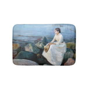 Tapis De Bain Edvard Munch - Nuit d'été, Enger sur la plage