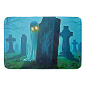 Tapis De Bain Eerie Glimpse du fantôme du cimetière (Devant)