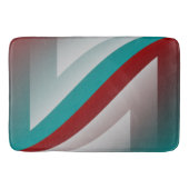 Tapis De Bain effet de sphère grise bordeaux turquoise (Devant)