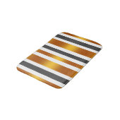 Tapis De Bain Effet or gris blanc rayé (Angle)