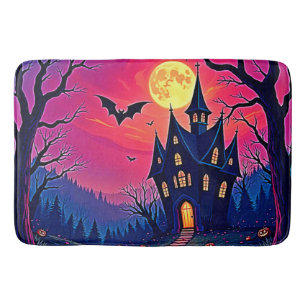 Tapis De Bain Éffrayant Halloween Haunted Mansion Art