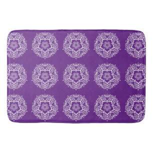 Tapis De Bain Eggplant Mandala