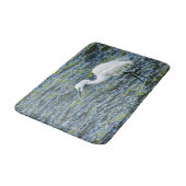Tapis De Bain Egret neigeux Stork Lake Oiseau blanc (Angle)