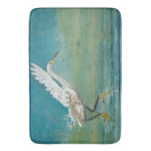 Tapis De Bain Egret Superbe Plage d'Eau De Raviers Côtiers (devant Vertical)