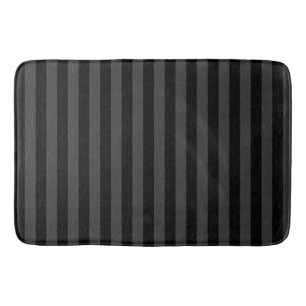 Tapis De Bain Elagnat Noir et Rayures Verticales Noir Fumé