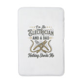 Tapis De Bain Electrician Dad Nothing Shocks Me Vintage Shirt De (Devant (Vertical))