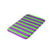 Tapis De Bain Électrique Psychédélique violet et arlequin vert (Angle)