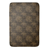 Tapis De Bain Élégance de Damas Or de Minuit (devant Vertical)
