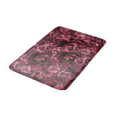 Tapis De Bain Élégance des fleurs bordeaux (Angle)